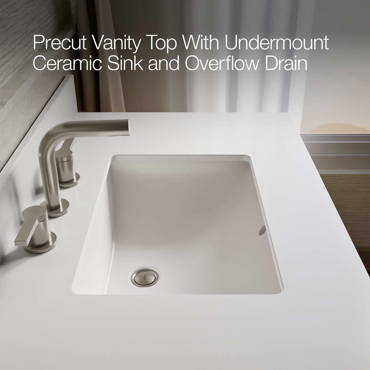 KOHLER K-40639-BD1 Kresla 36" bathroom vanity cabinet with sink and quartz top