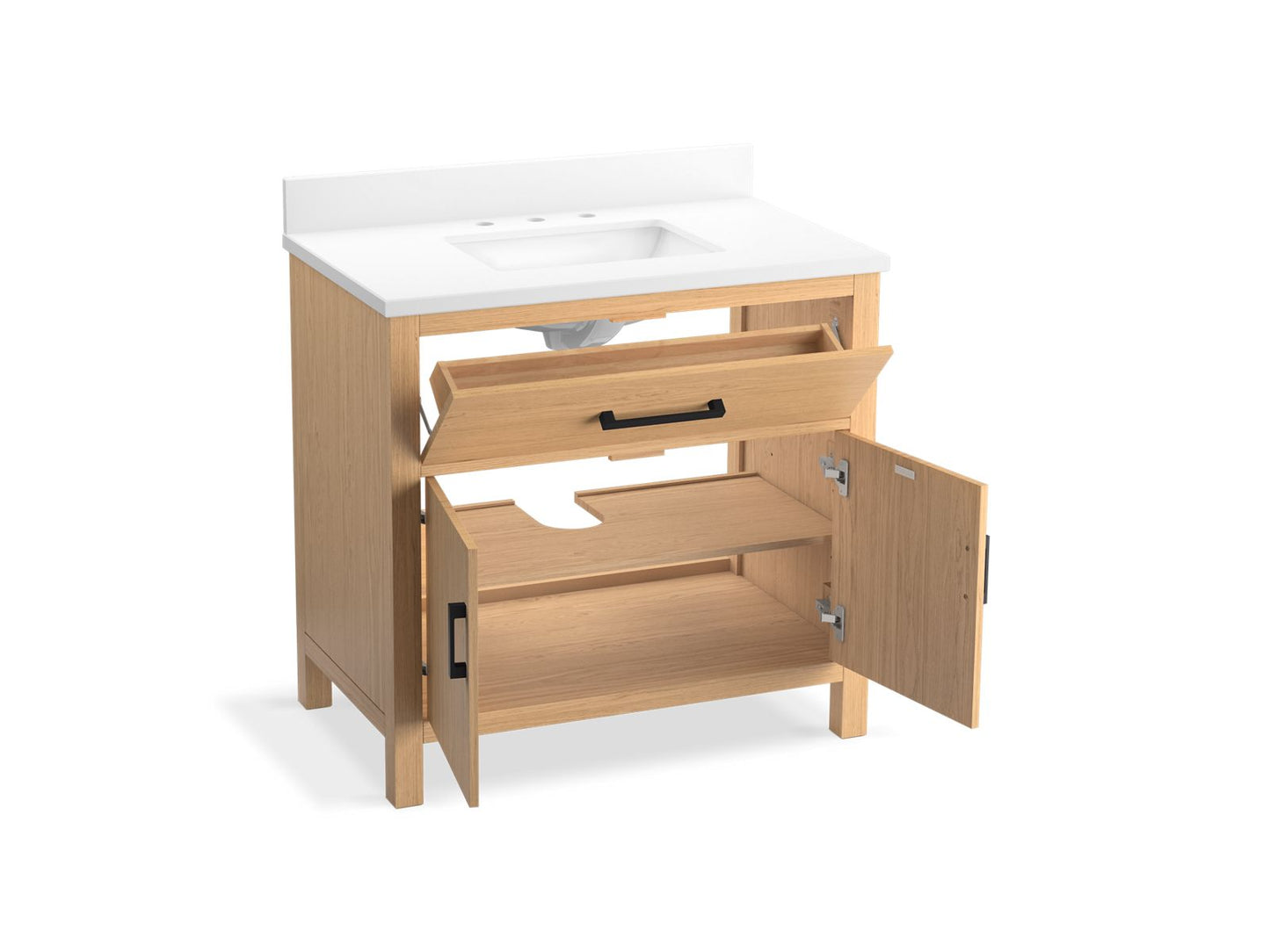KOHLER K-40639-BD1 Kresla 36" bathroom vanity cabinet with sink and quartz top