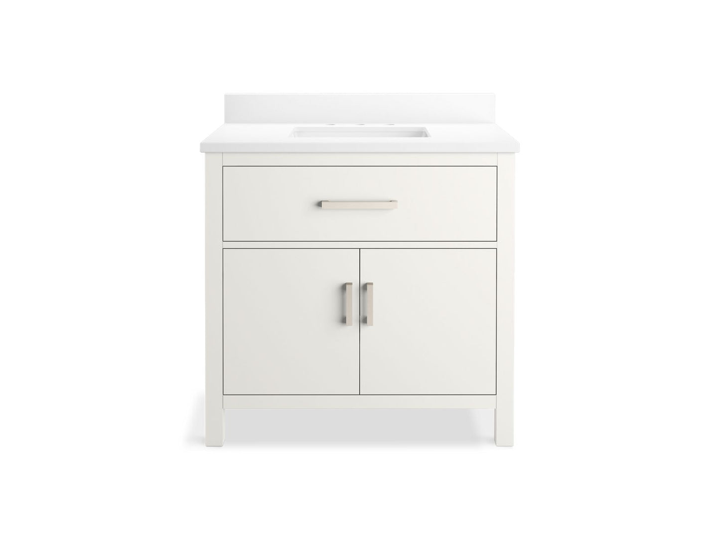 KOHLER K-40639-BD1 Kresla 36" bathroom vanity cabinet with sink and quartz top