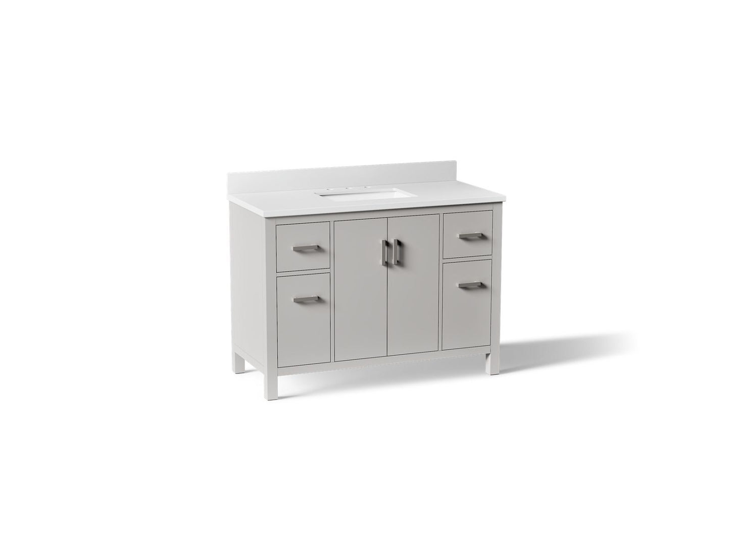 KOHLER K-40640-BD1 Kresla 48" bathroom vanity cabinet with sink and quartz top