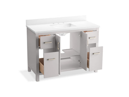 KOHLER K-40640-BD1 Kresla 48" bathroom vanity cabinet with sink and quartz top