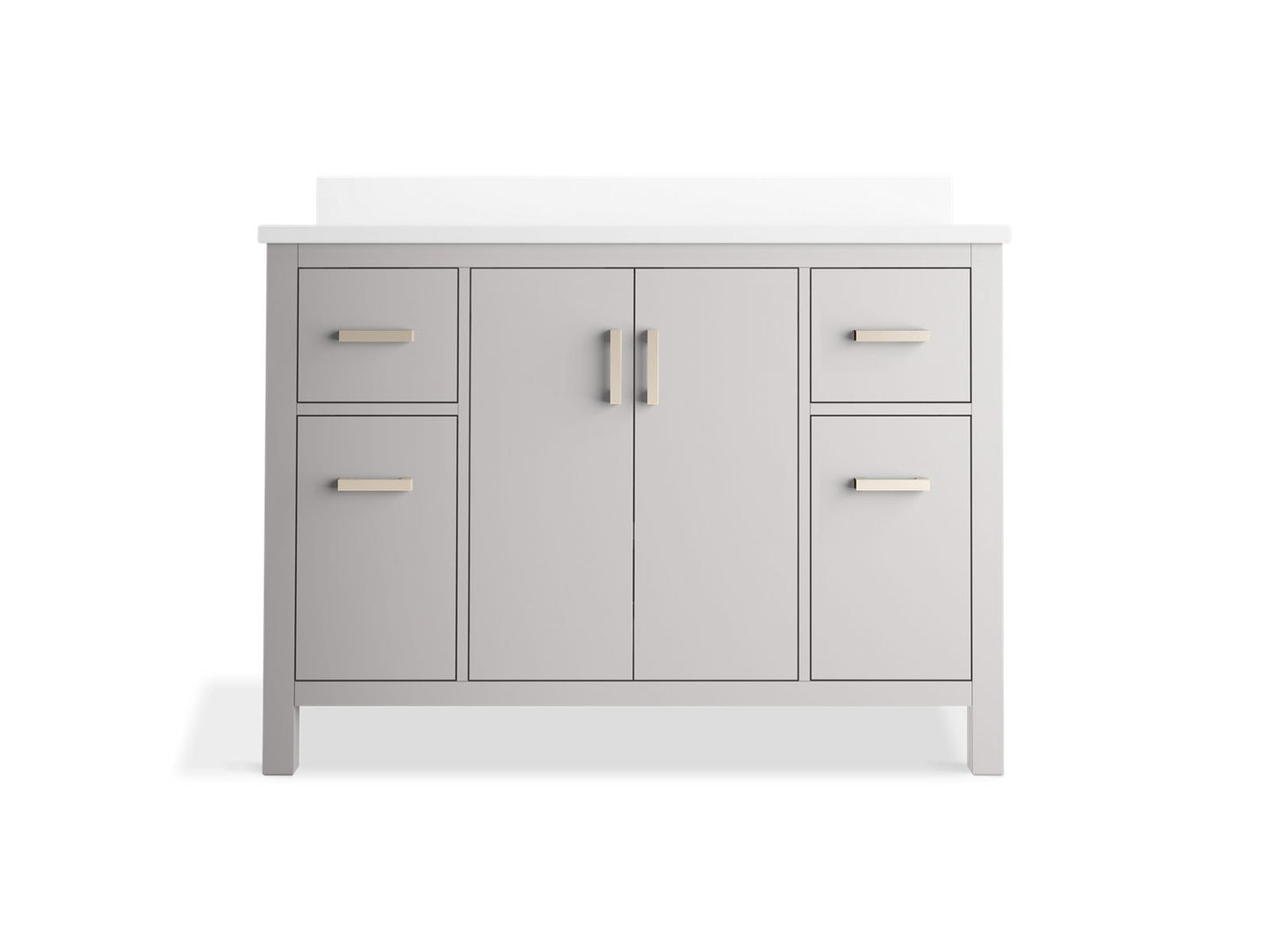 KOHLER K-40640-BD1 Kresla 48" bathroom vanity cabinet with sink and quartz top