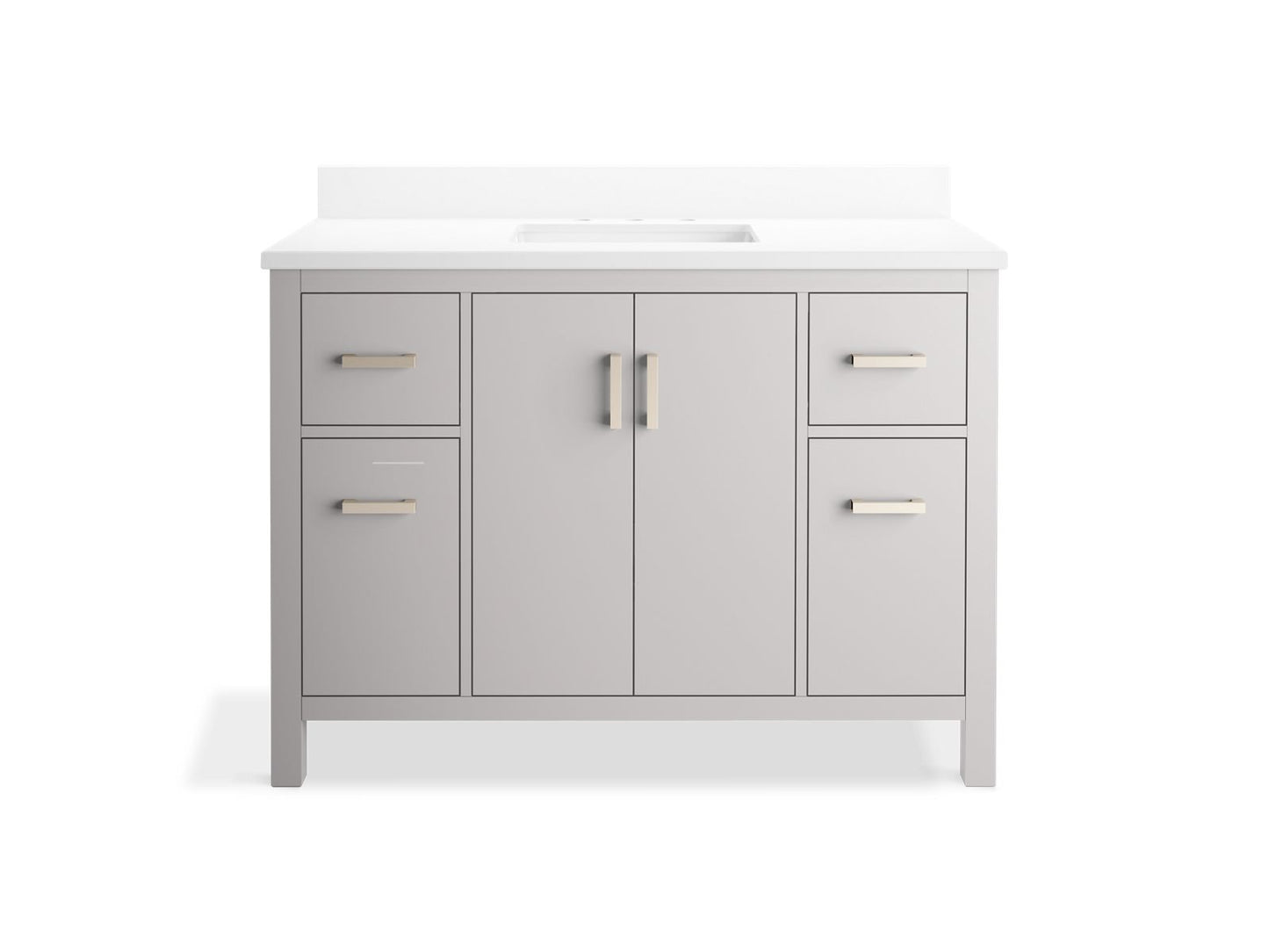 KOHLER K-40640-BD1 Kresla 48" bathroom vanity cabinet with sink and quartz top