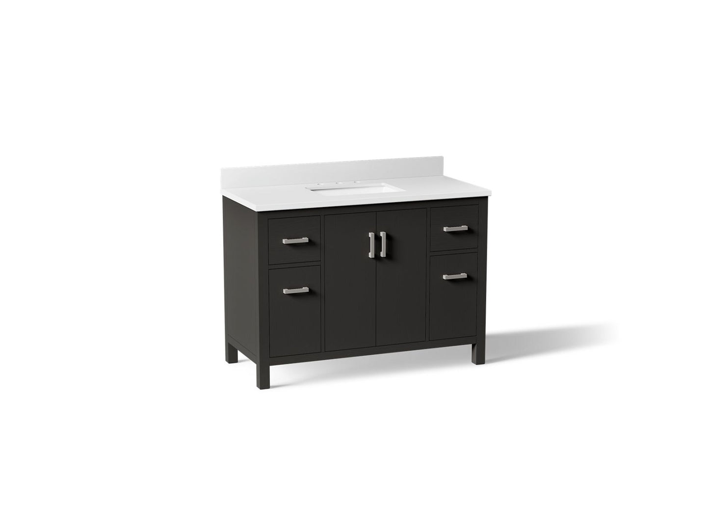 KOHLER K-40640-BD1 Kresla 48" bathroom vanity cabinet with sink and quartz top