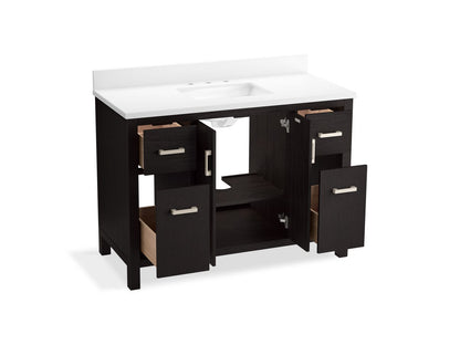 KOHLER K-40640-BD1 Kresla 48" bathroom vanity cabinet with sink and quartz top
