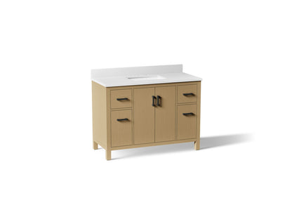 KOHLER K-40640-BD1 Kresla 48" bathroom vanity cabinet with sink and quartz top