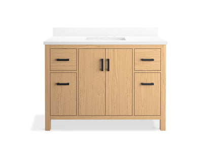 KOHLER K-40640-BD1 Kresla 48" bathroom vanity cabinet with sink and quartz top