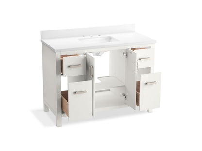 KOHLER K-40640-BD1 Kresla 48" bathroom vanity cabinet with sink and quartz top