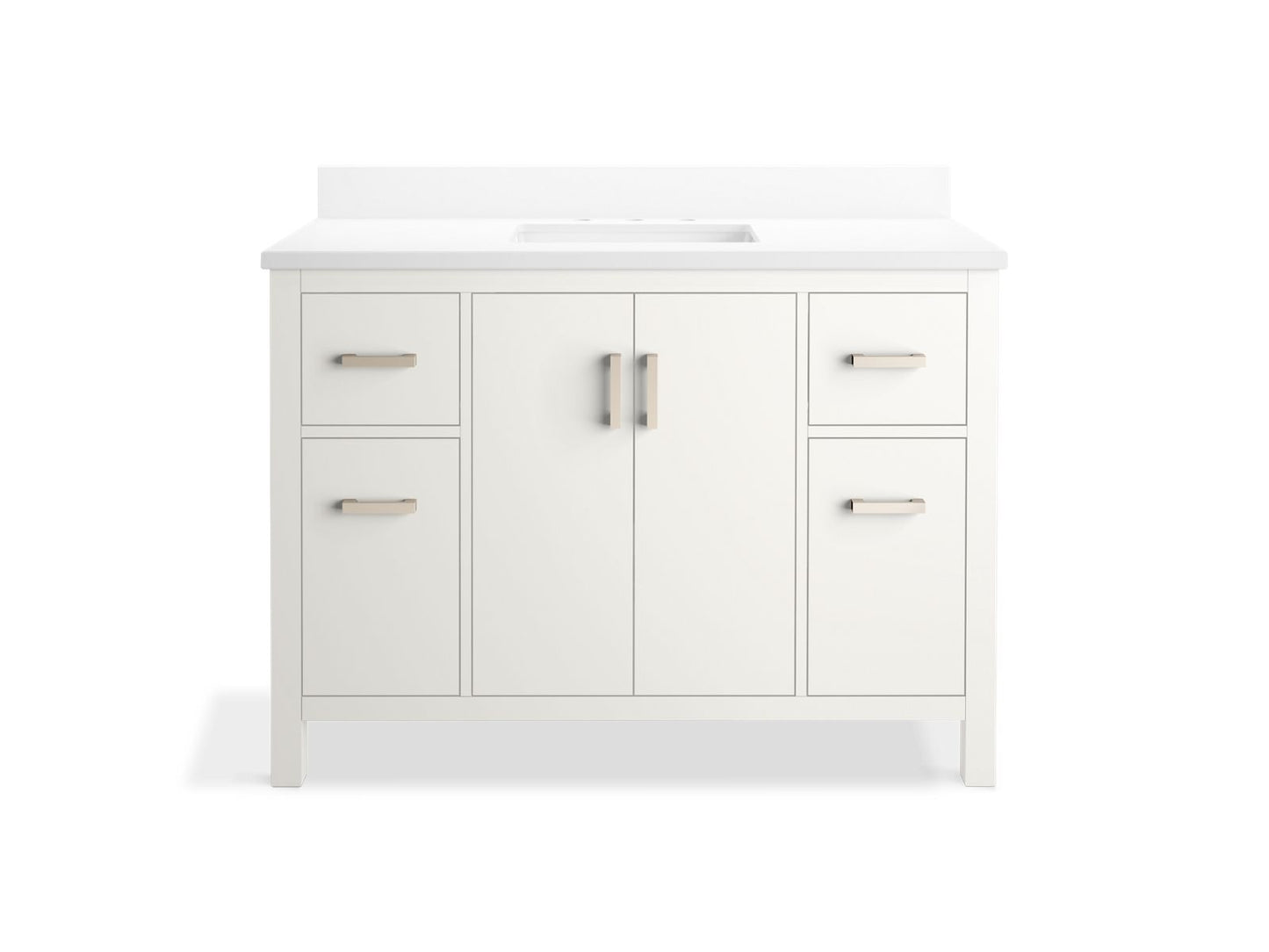KOHLER K-40640-BD1 Kresla 48" bathroom vanity cabinet with sink and quartz top