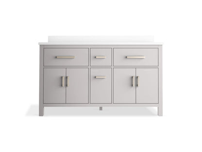 KOHLER K-40641-BD1 Kresla 60" bathroom vanity cabinet with sinks and quartz top