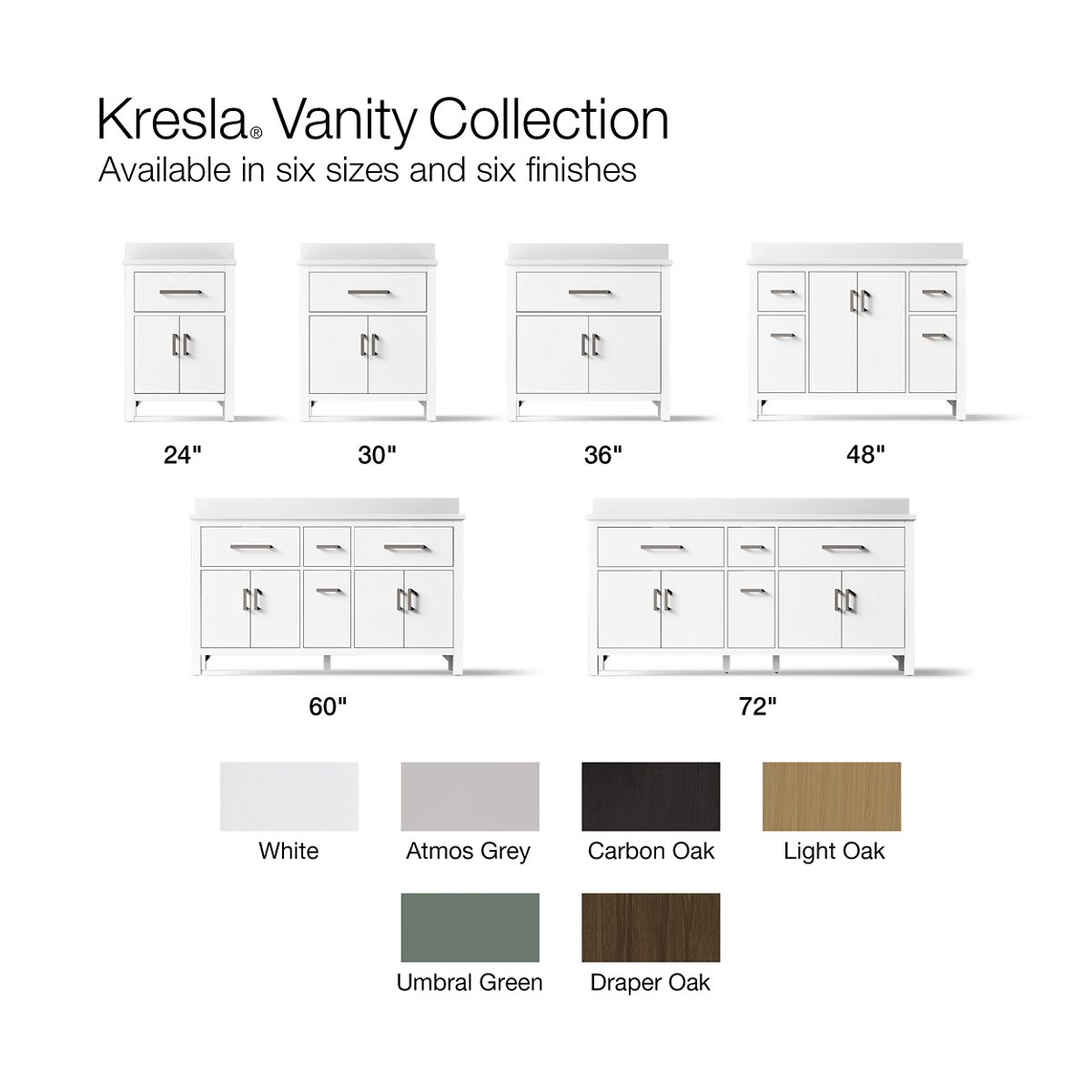 KOHLER K-40641-BD1 Kresla 60" bathroom vanity cabinet with sinks and quartz top