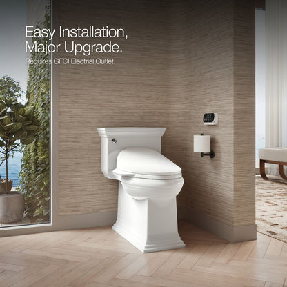 KOHLER K-4108 PureWash E750 Elongated bidet toilet seat with remote control