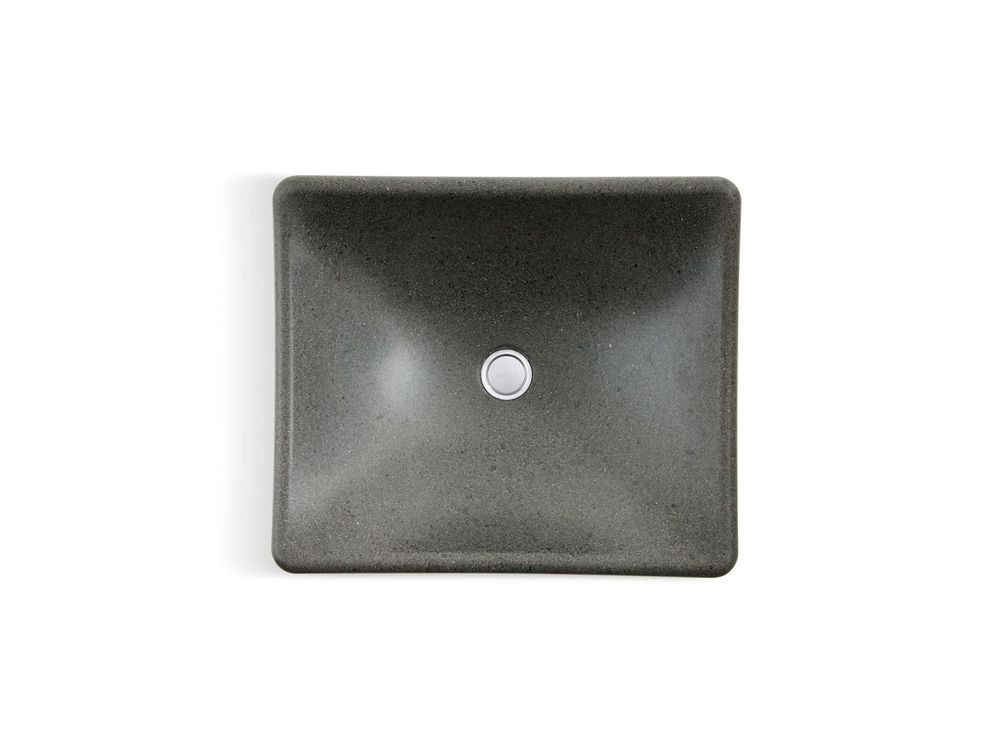 KOHLER K-41180-N WasteLAB DemiLav 17-3/4" Rectangular Vessel Bathroom Sink, No Overflow, Ashen - top view of product
