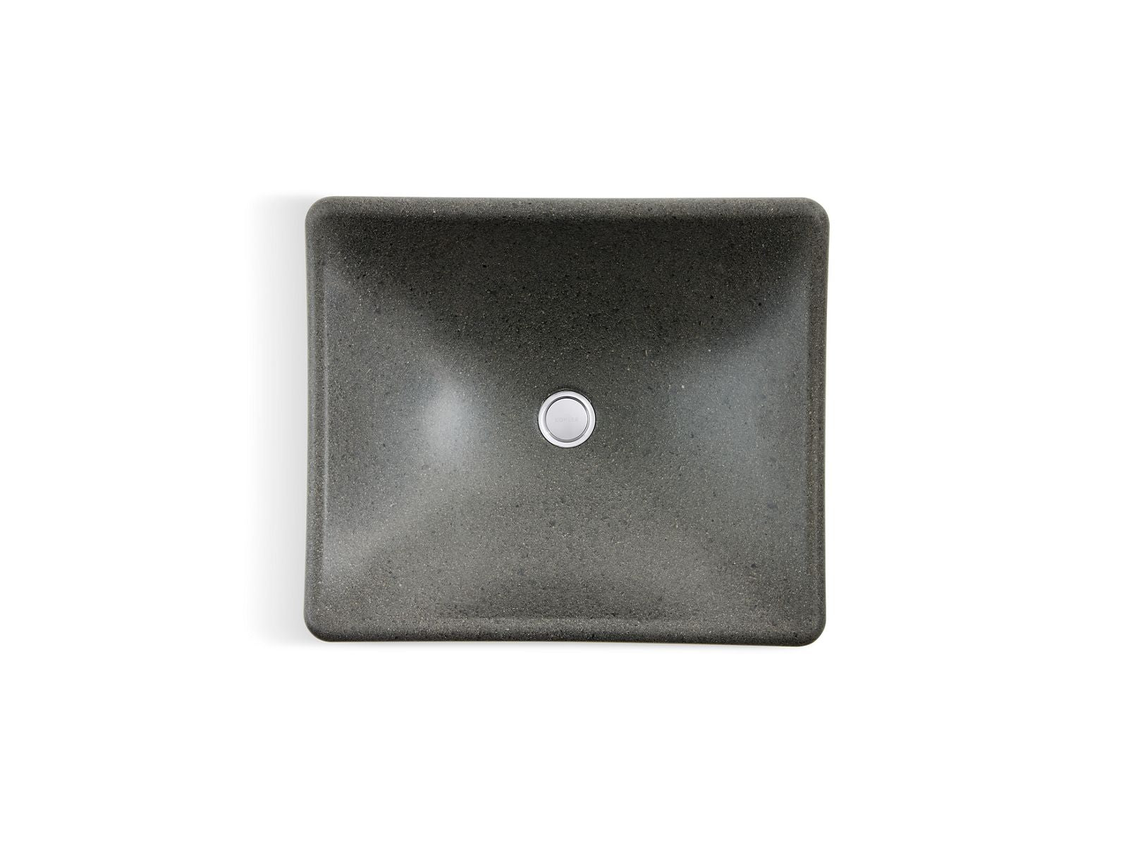 KOHLER K-41180-N WasteLAB DemiLav 17-3/4" Rectangular Vessel Bathroom Sink, No Overflow, Ashen - top view of product