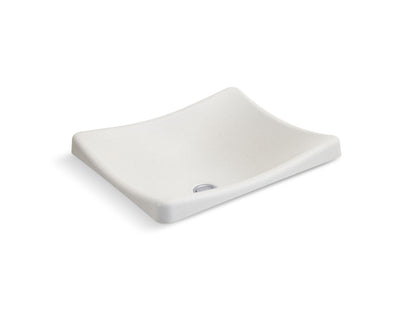 KOHLER K-41180-N WasteLAB DemiLav 17-3/4" Rectangular Vessel Bathroom Sink, No Overflow, Eggshell - 3/4 view of product