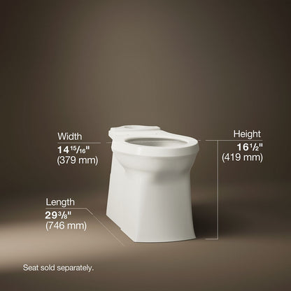 KOHLER K-4144 Corbelle Elongated toilet bowl with skirted trapway