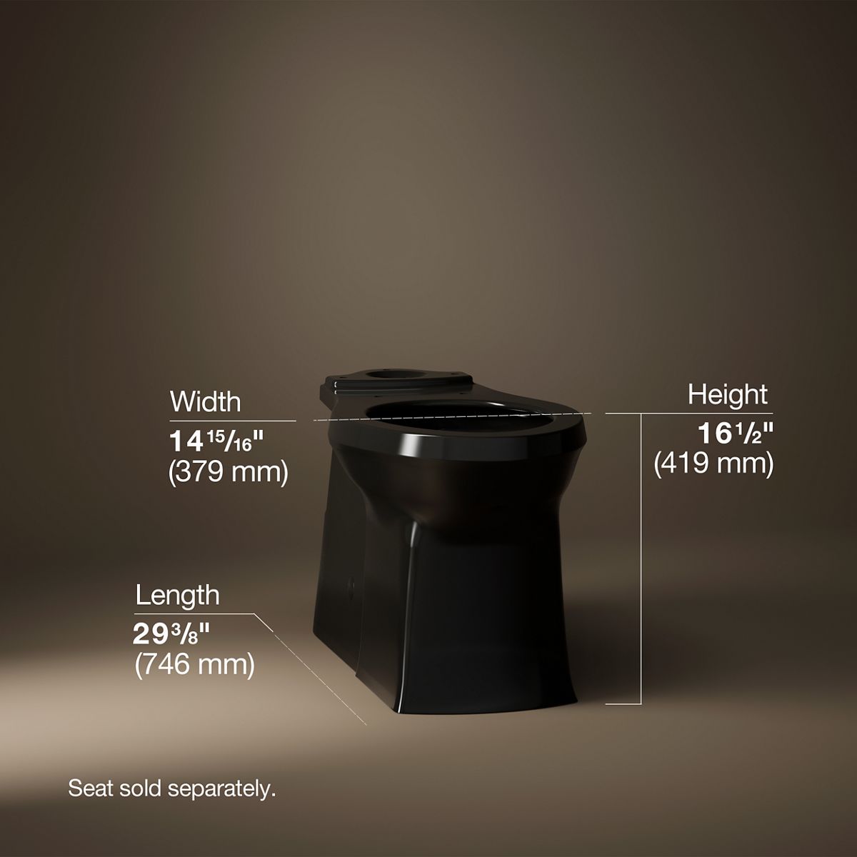 KOHLER K-4144 Corbelle Elongated toilet bowl with skirted trapway