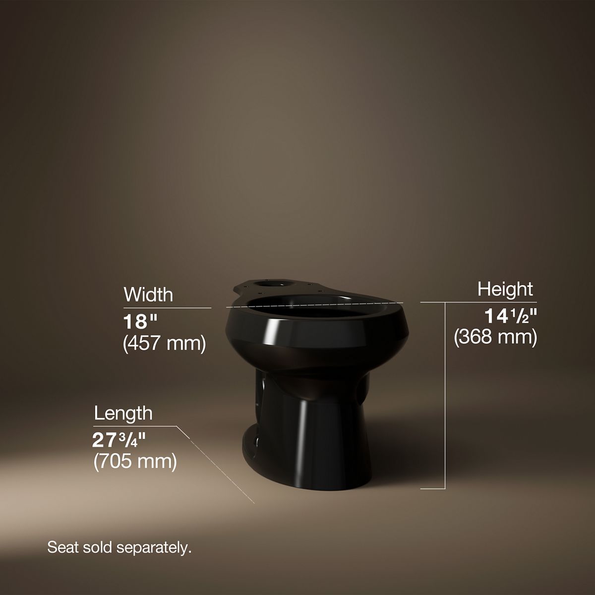 KOHLER K-4197 Wellworth Round-front toilet bowl