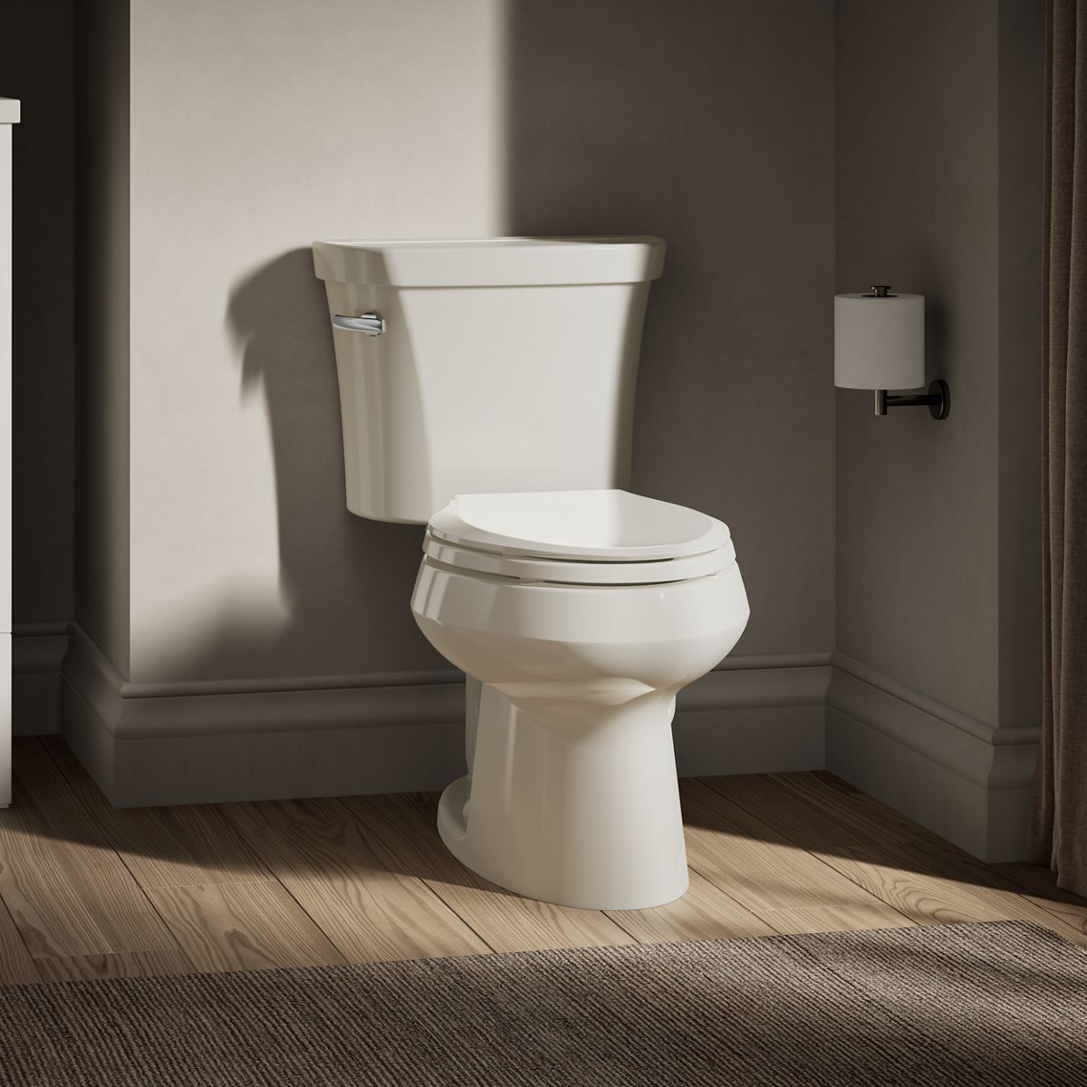 KOHLER K-4198 Wellworth Elongated toilet bowl, biscuit - view 3
