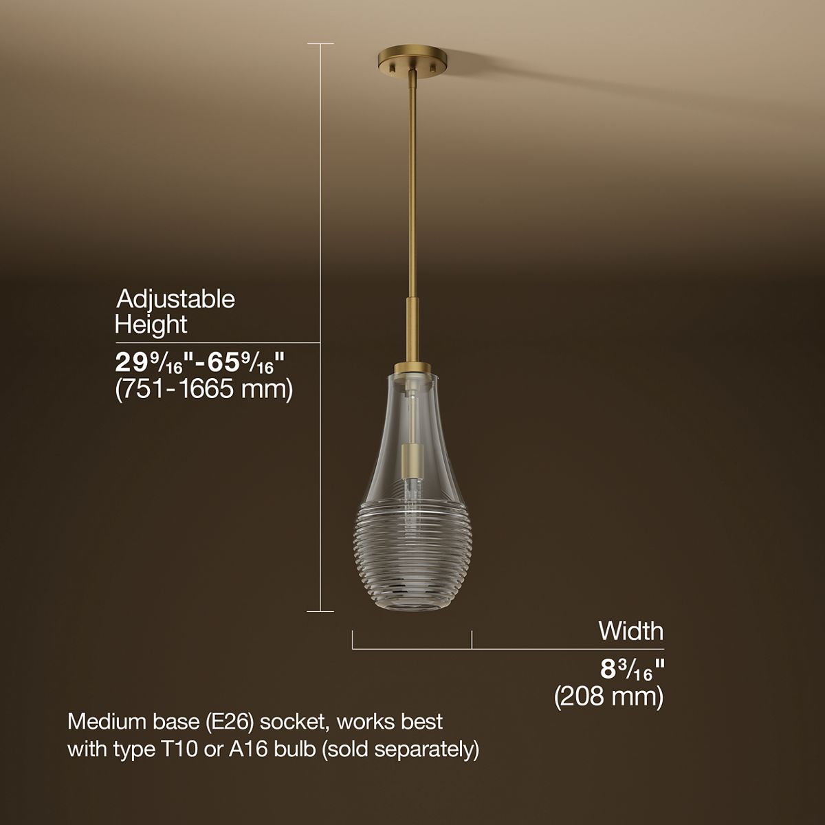 3/4 view of product with dimensions