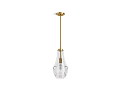 KOHLER K-42196-PE01 Simplice 8" teardrop pendant, brushed moderne brass