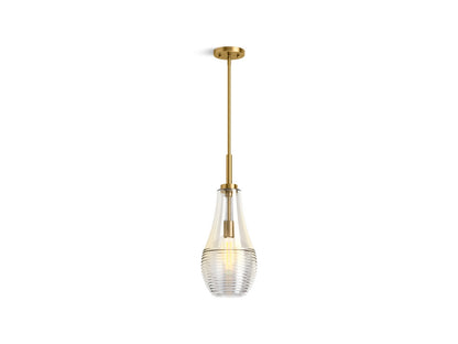 KOHLER K-42196-PE01 Simplice 8" teardrop pendant, brushed moderne brass - view 2