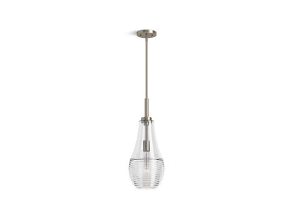 KOHLER K-42196-PE01 Simplice 8" teardrop pendant, brushed nickel