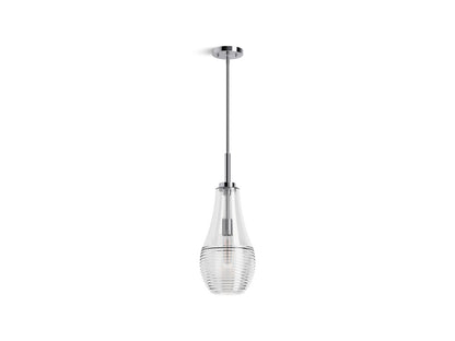 KOHLER K-42196-PE01 Simplice 8" teardrop pendant, polished chrome