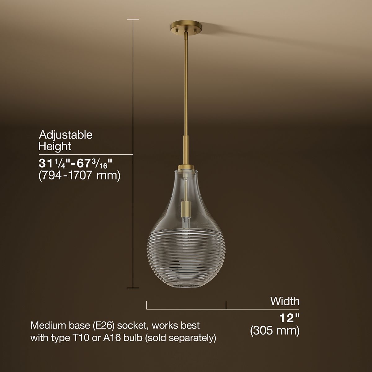 3/4 view of product with dimensions