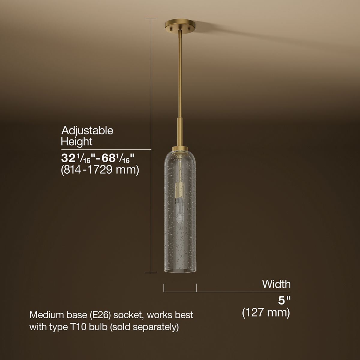 3/4 view of product with dimensions