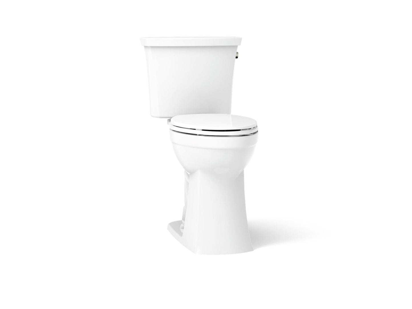 KOHLER K-43201-RA Kelston Tall Two-piece Elongated Toilet, 1.28 GPF, White - 3/4 view of product