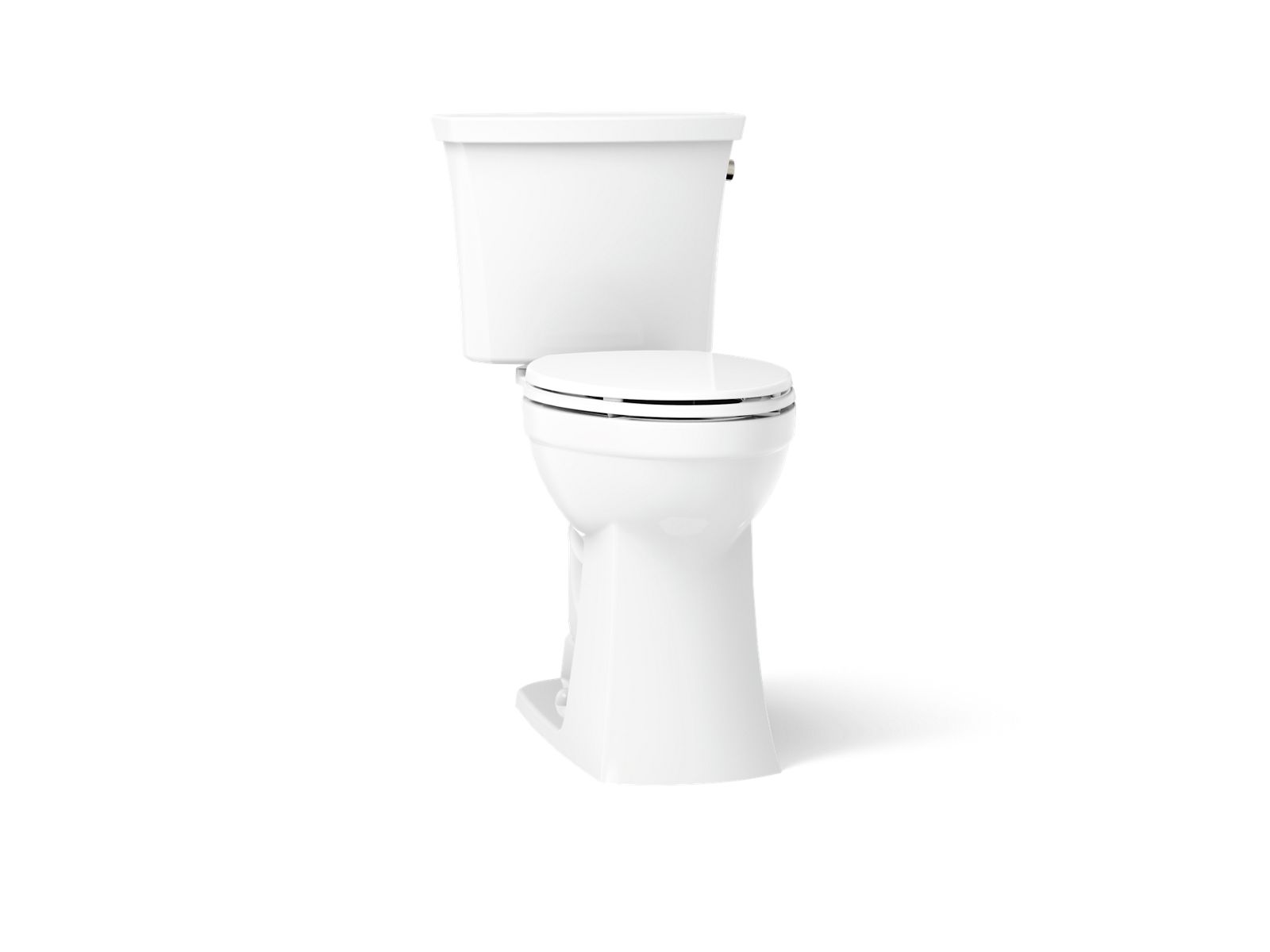 KOHLER K-43201-RA Kelston Tall Two-piece Elongated Toilet, 1.28 GPF, White - 3/4 view of product