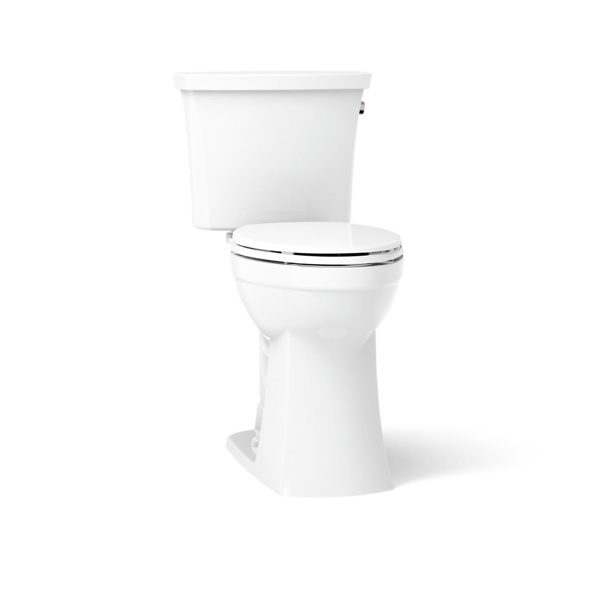 KOHLER K-43201-RA Kelston Tall Two-piece Elongated Toilet, 1.28 GPF, White - 3/4 view of product