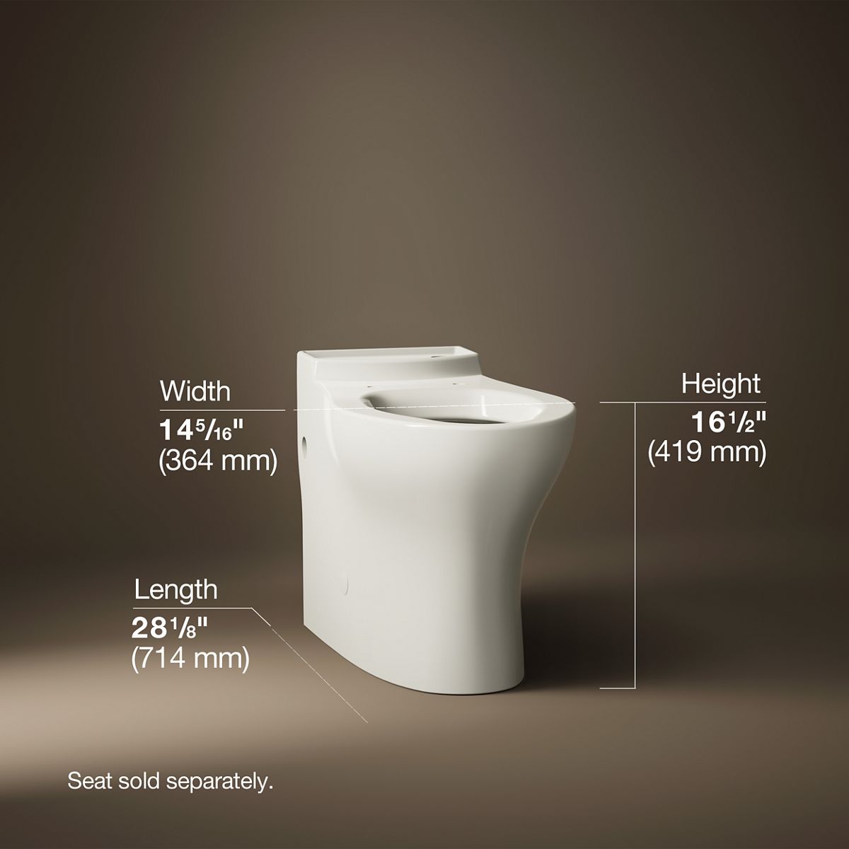 KOHLER Persuade Elongated toilet bowl with skirted trapway