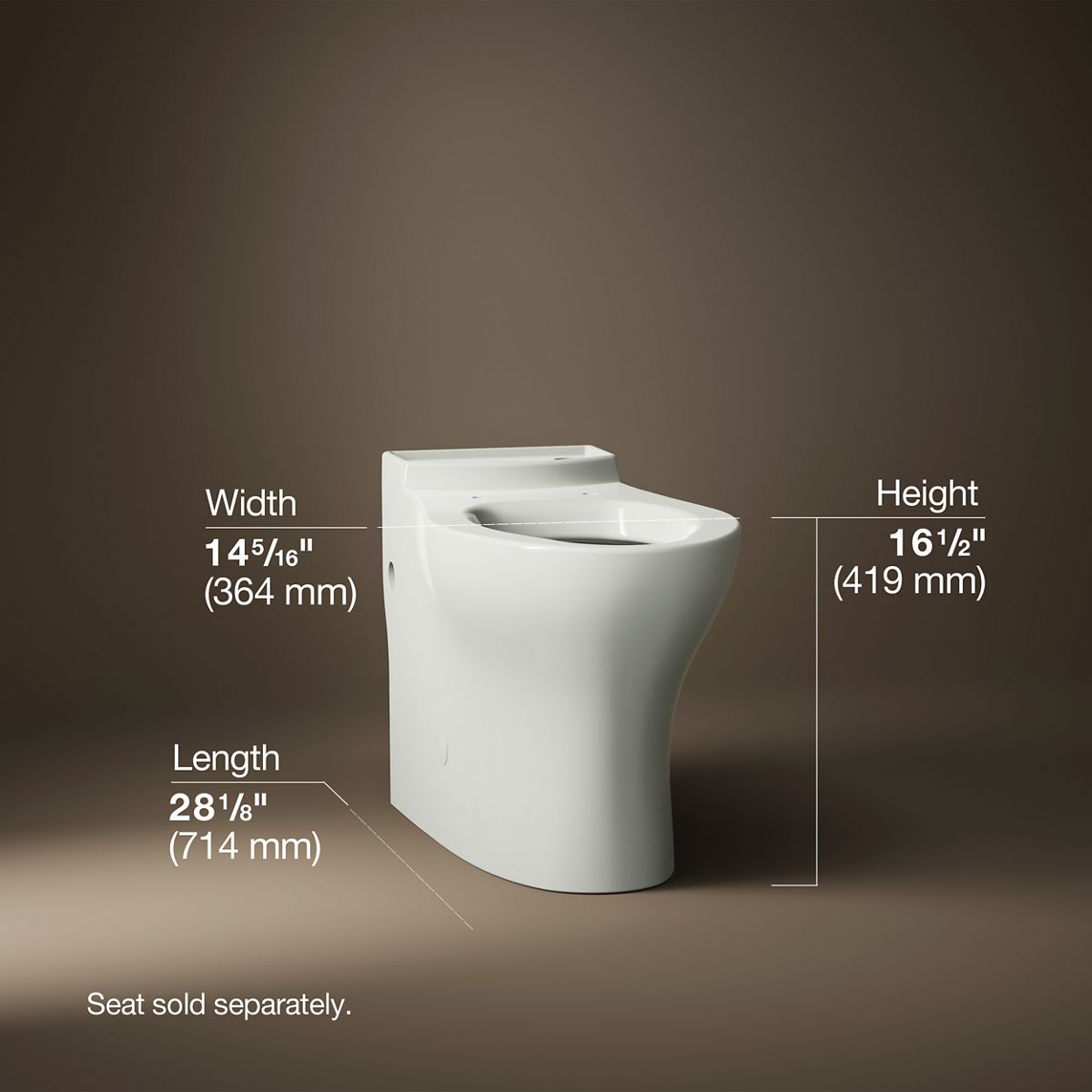 KOHLER Persuade Elongated toilet bowl with skirted trapway