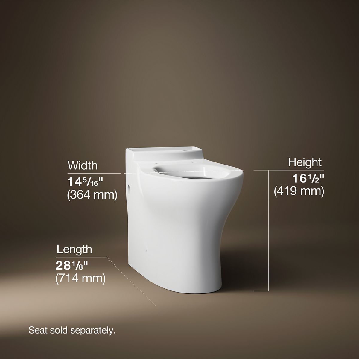 KOHLER Persuade Elongated toilet bowl with skirted trapway
