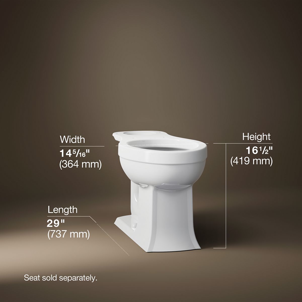KOHLER K-4356 Archer Elongated toilet bowl