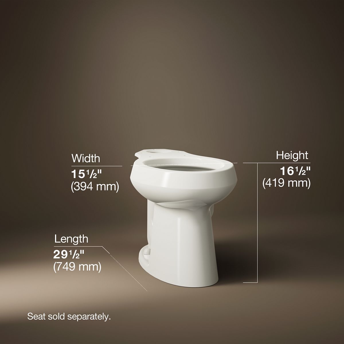 KOHLER K-4373 Highline Elongated toilet bowl