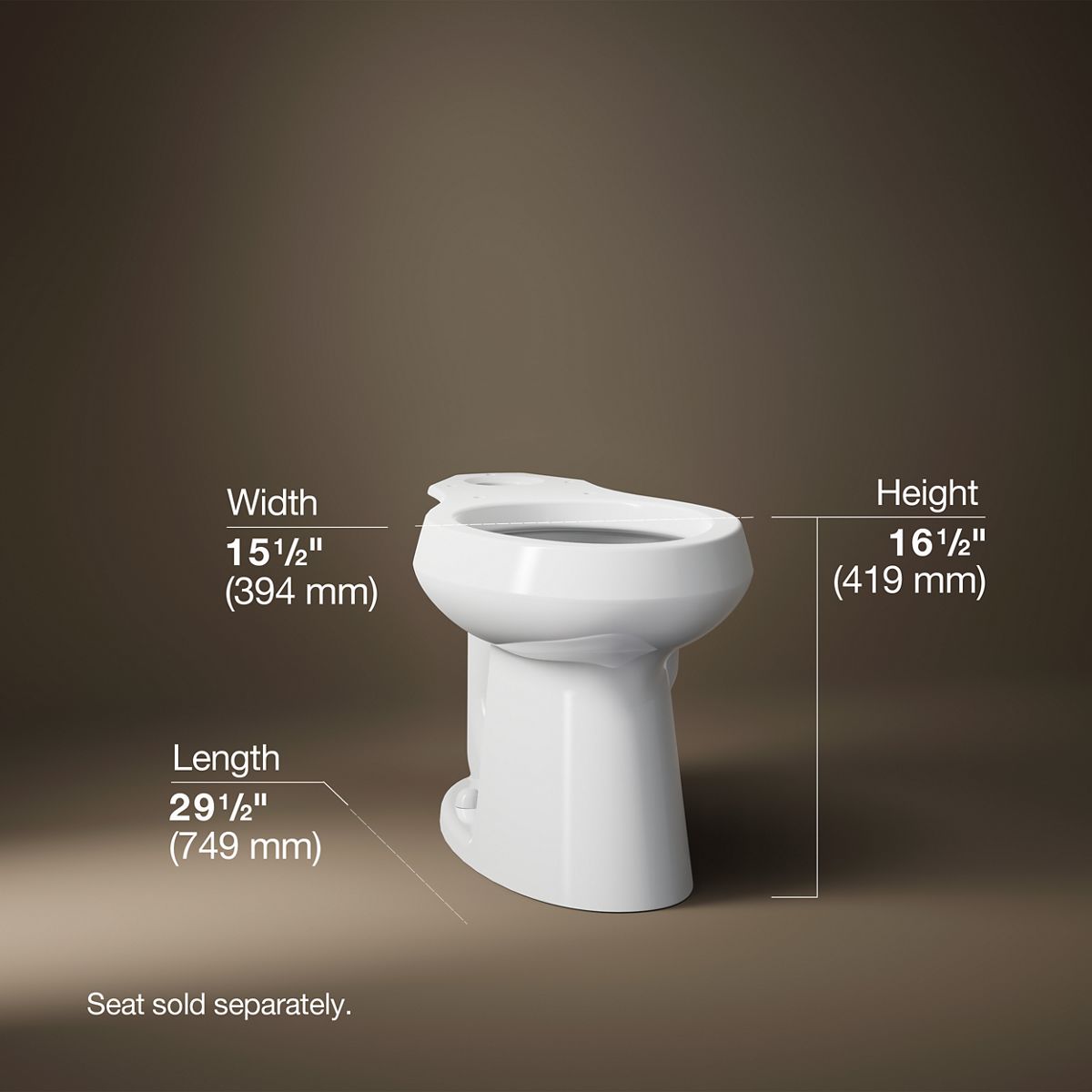 KOHLER K-4373 Highline Elongated toilet bowl
