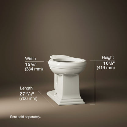 KOHLER K-4387 Memoirs Round-front bowl with concealed trapway