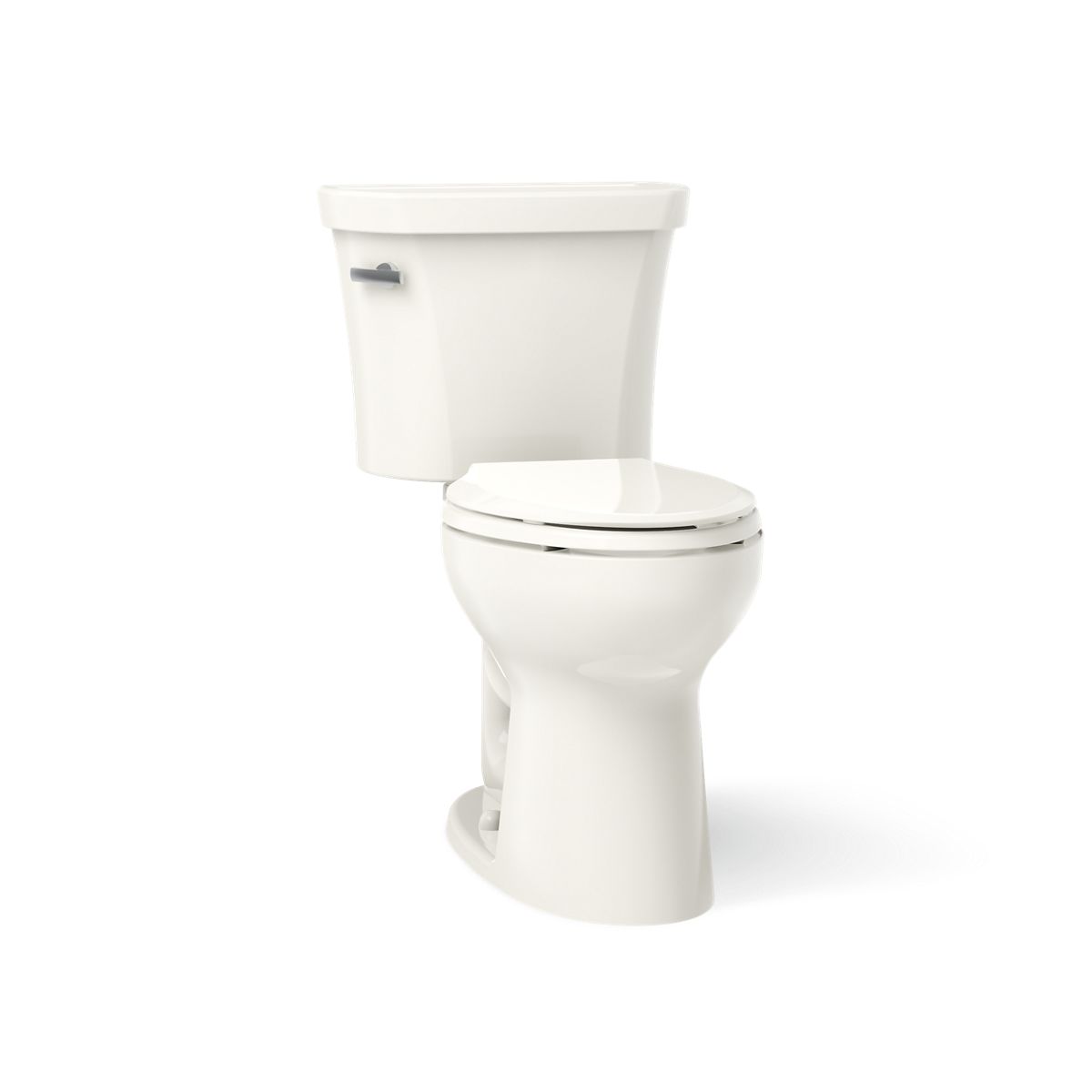 KOHLER K-43949 Highline Two-piece Elongated Toilet, 1.28 GPF, Biscuit - 3/4 view of product