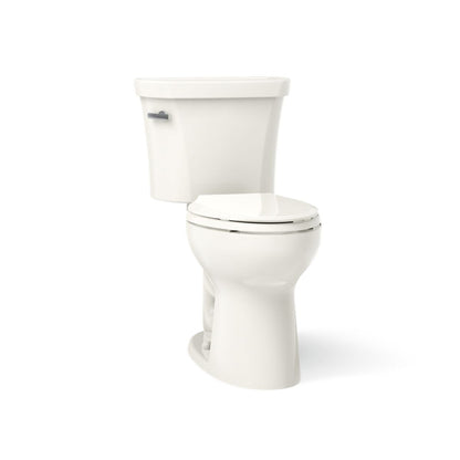 KOHLER K-43949 Highline Two-piece Elongated Toilet, 1.28 GPF, Biscuit - 3/4 view of product