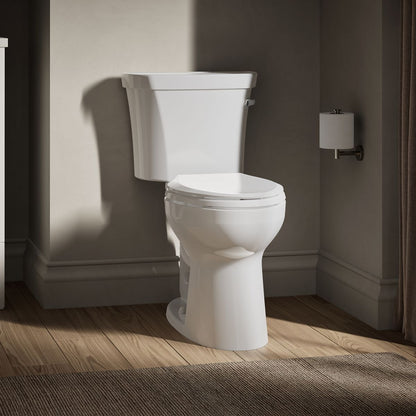 KOHLER K-43979-RA Highline Two-piece Elongated Toilet, 1.6 GPF, White - image focused on single product story