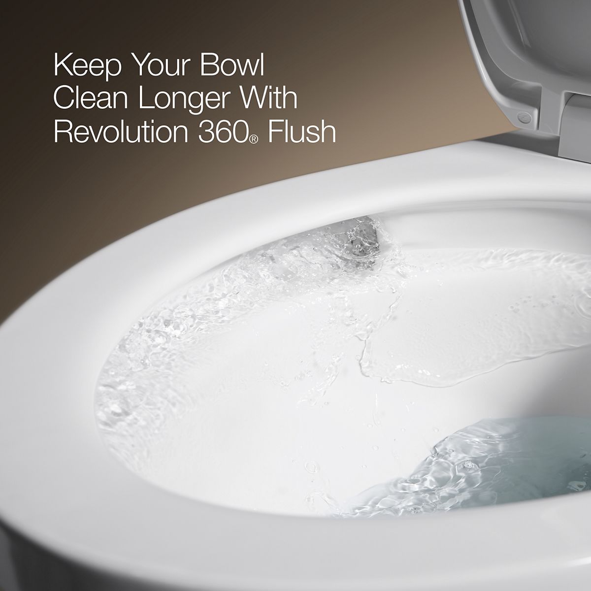 KOHLER K-43979-RA Highline Two-piece Elongated Toilet, 1.6 GPF, White - Detail image of a product feature
