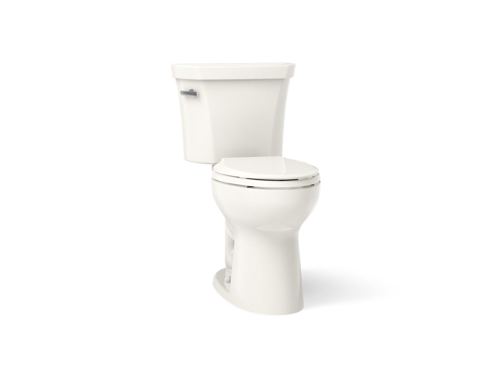 KOHLER K-43979 Highline Two-piece Elongated Toilet, 1.6 GPF, Biscuit - 3/4 view of product