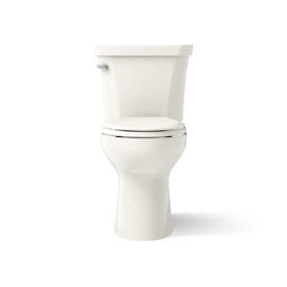 KOHLER K-43979 Highline Two-piece Elongated Toilet, 1.6 GPF, Biscuit - front view of product