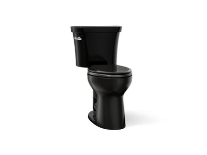 KOHLER K-43979 Highline Two-piece Elongated Toilet, 1.6 GPF, Black Black - 3/4 view of product