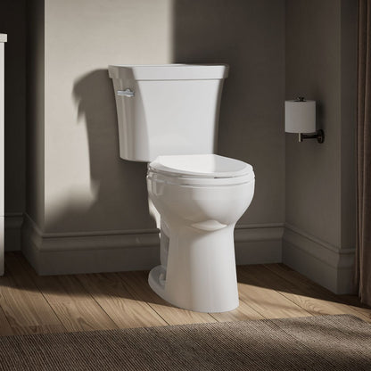 KOHLER K-43979 Highline Two-piece Elongated Toilet, 1.6 GPF, White - image focused on single product story