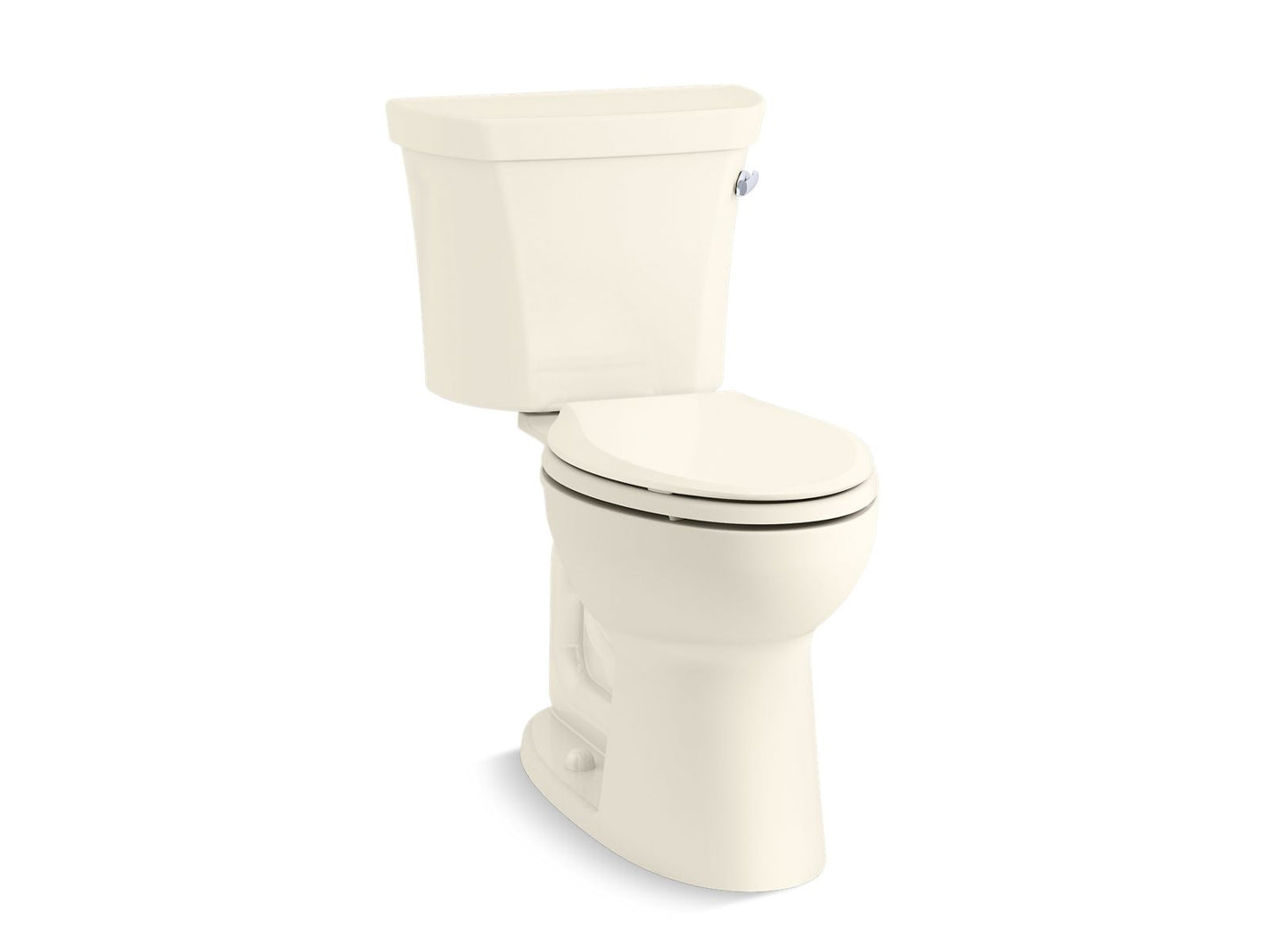 KOHLER K-44298-RA Highline Two-piece Elongated Toilet, 1.0 GPF, Biscuit - 3/4 view of product
