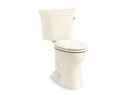 KOHLER K-44298-RA Highline Two-piece Elongated Toilet, 1.0 GPF, Biscuit - 3/4 view of product